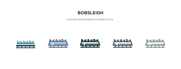 bobsleigh icon in different style vector illustration. two colored and black bobsleigh vector icons designed in filled, outline, line and stroke style can be used for web, mobile, ui
