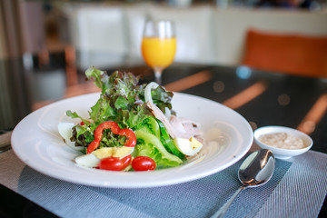 fresh salad on a table