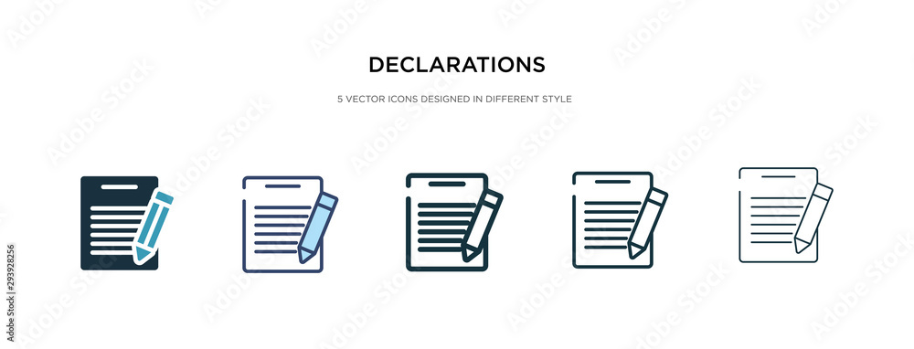Poster declarations icon in different style vector illustration. two colored and black declarations vector 