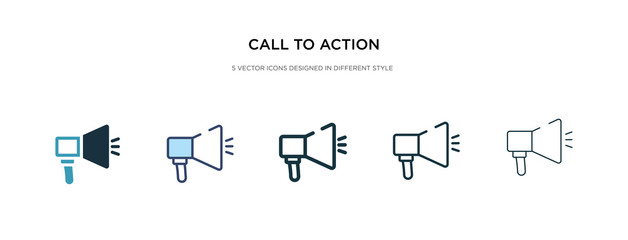 call to action icon in different style vector illustration. two colored and black call to action vector icons designed in filled, outline, line and stroke style can be used for web, mobile, ui