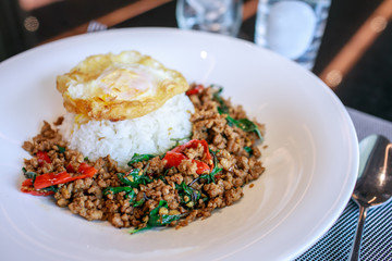Basil fried rice (Thai food)
