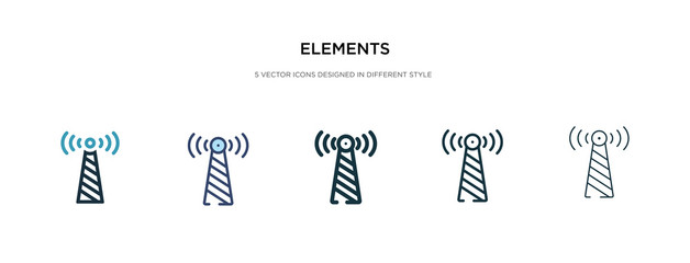 elements icon in different style vector illustration. two colored and black elements vector icons designed in filled, outline, line and stroke style can be used for web, mobile, ui
