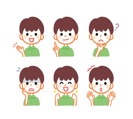 男の子　表情　バリエーション