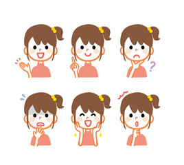 女の子　表情　バリエーション