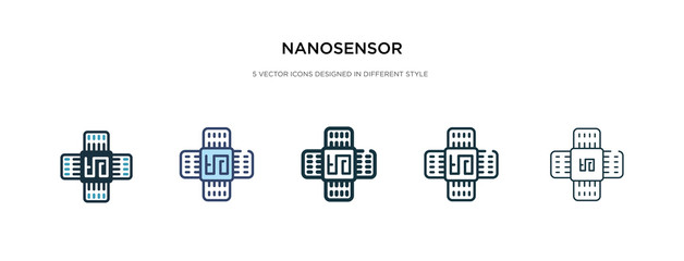 nanosensor icon in different style vector illustration. two colored and black nanosensor vector icons designed in filled, outline, line and stroke style can be used for web, mobile, ui