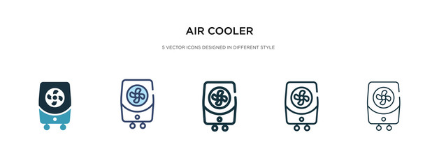 air cooler icon in different style vector illustration. two colored and black air cooler vector icons designed in filled, outline, line and stroke style can be used for web, mobile, ui