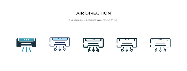 air direction icon in different style vector illustration. two colored and black air direction vector icons designed in filled, outline, line and stroke style can be used for web, mobile, ui