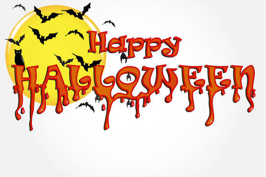 Halloween horror party card background 