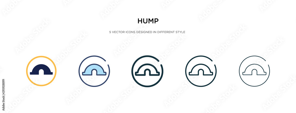 Poster hump icon in different style vector illustration. two colored and black hump vector icons designed i