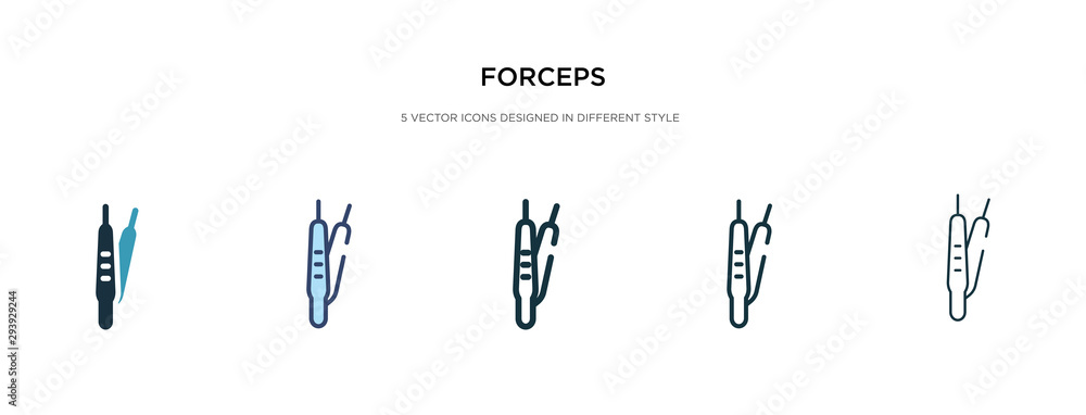 Poster forceps icon in different style vector illustration. two colored and black forceps vector icons desi