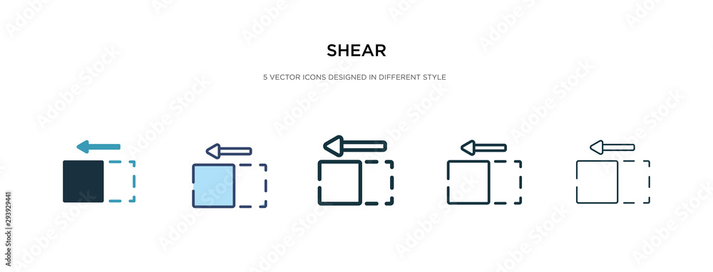 Poster shear icon in different style vector illustration. two colored and black shear vector icons designed