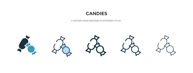 candies icon in different style vector illustration. two colored and black candies vector icons designed in filled, outline, line and stroke style can be used for web, mobile, ui