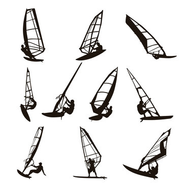 Windsurfing Silhouettes