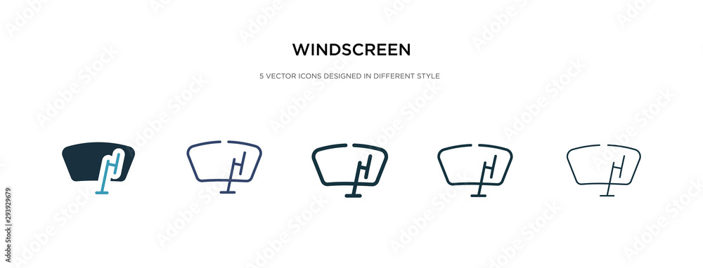 Poster windscreen icon in different style vector illustration. two colored and black windscreen vector icon