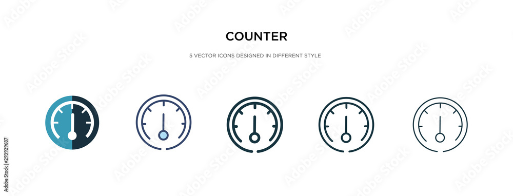Aufkleber counter icon in different style vector illustration. two colored and black counter vector icons desi