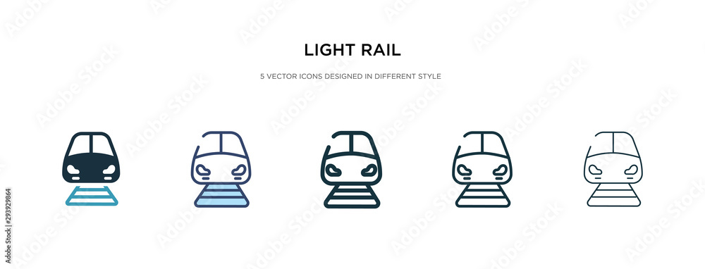 Poster light rail icon in different style vector illustration. two colored and black light rail vector icon