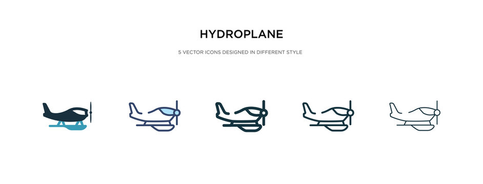hydroplane icon in different style vector illustration. two colored and black hydroplane vector icons designed in filled, outline, line and stroke style can be used for web, mobile, ui