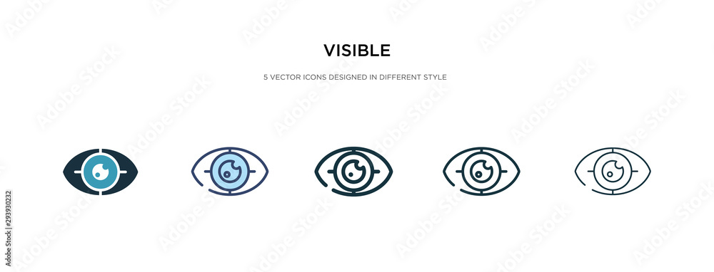 Aufkleber visible icon in different style vector illustration. two colored and black visible vector icons desi