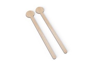 Blank coffee stirrer for branding. 3d render illustration.