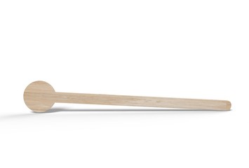 Blank coffee stirrer for branding. 3d render illustration.