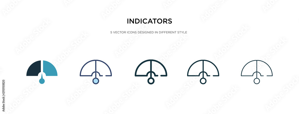 Aufkleber indicators icon in different style vector illustration. two colored and black indicators vector icon