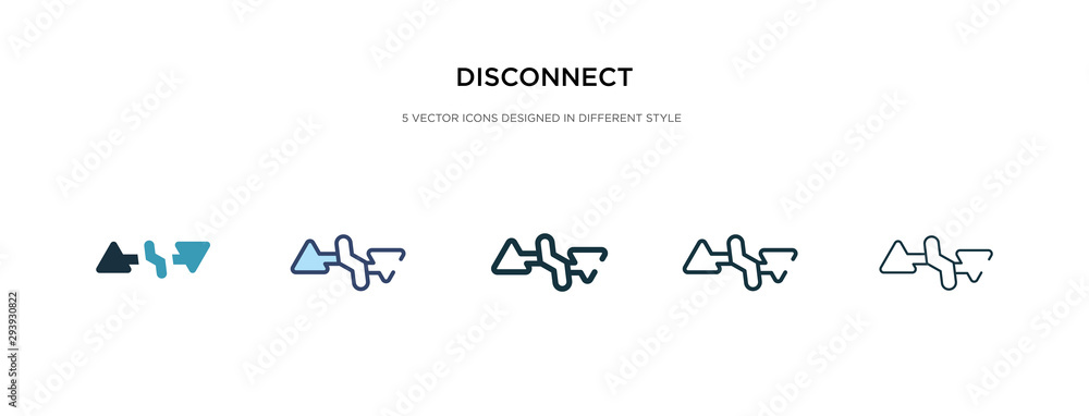 Poster disconnect icon in different style vector illustration. two colored and black disconnect vector icon