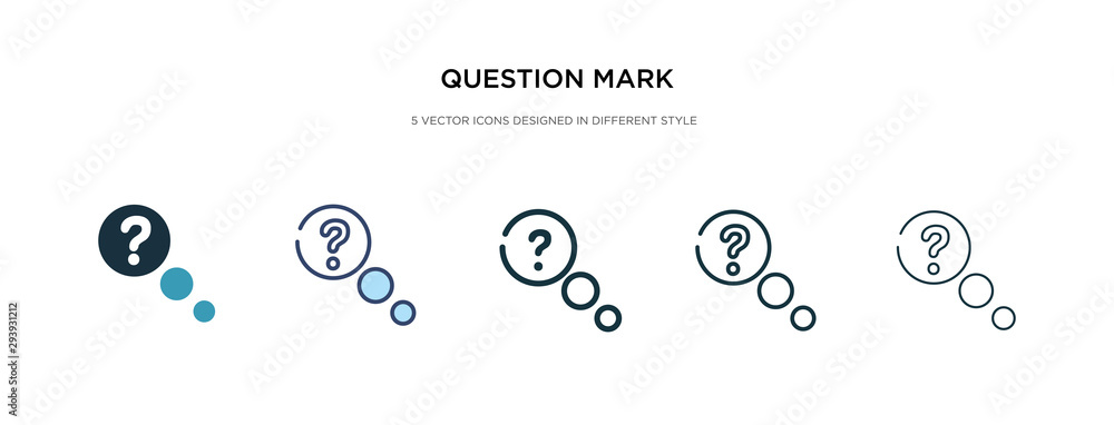 Aufkleber question mark icon in different style vector illustration. two colored and black question mark vecto