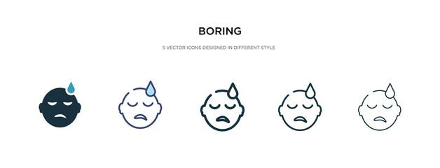 boring icon in different style vector illustration. two colored and black boring vector icons designed in filled, outline, line and stroke style can be used for web, mobile, ui