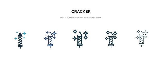 cracker icon in different style vector illustration. two colored and black cracker vector icons designed in filled, outline, line and stroke style can be used for web, mobile, ui