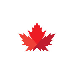 Stylized Autumn Maple Leaf Foliage logo
