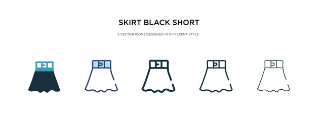 skirt black short icon in different style vector illustration. two colored and black skirt black short vector icons designed in filled, outline, line and stroke style can be used for web, mobile, ui