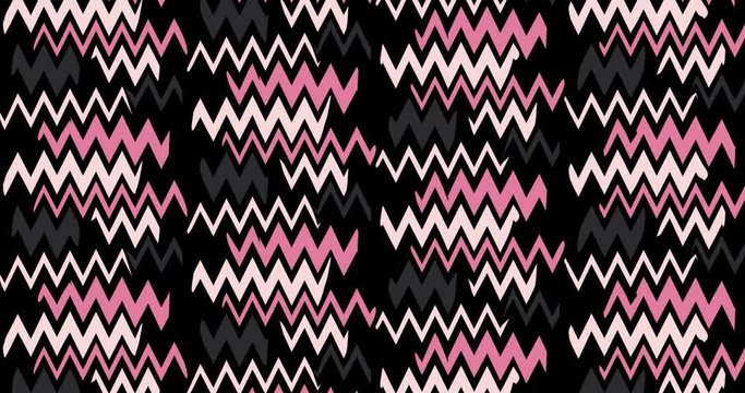 pink and white zigzags  animation scene opener background for cinematic and futuristic promo backdrops