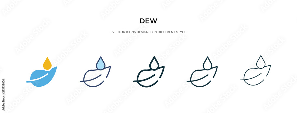 Poster dew icon in different style vector illustration. two colored and black dew vector icons designed in 