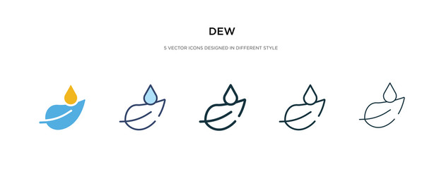 dew icon in different style vector illustration. two colored and black dew vector icons designed in filled, outline, line and stroke style can be used for web, mobile, ui