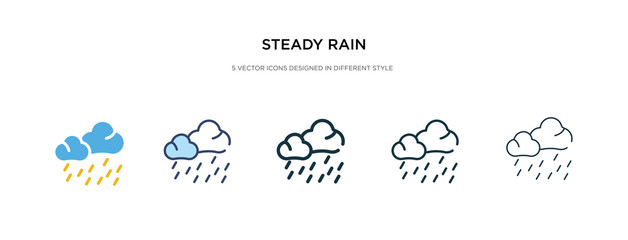 steady rain icon in different style vector illustration. two colored and black steady rain vector icons designed in filled, outline, line and stroke style can be used for web, mobile, ui