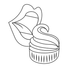 sweet muffin and mouth design