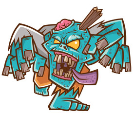 Vector illustration of Cartoon Zombie