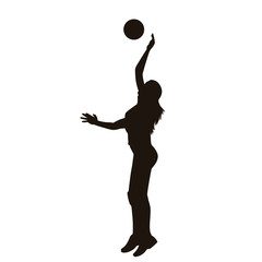 Fototapeta na wymiar Volleyball Player Silhouette