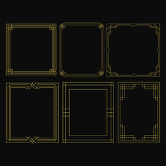 Set Of Golden Frame Luxury