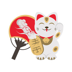 Maneki neko cat design