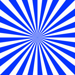 Blue & white sunburst background. Vector striped seamless pattern with diagonal concentric lines. Repeat geometric tiles. Abstract monochrome texture. Radial stripes.