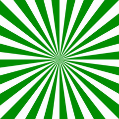 Green & white sunburst background. Vector striped seamless pattern with diagonal concentric lines. Repeat geometric tiles. Abstract monochrome texture. Radial stripes.