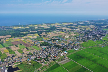 新潟県胎内市の空撮