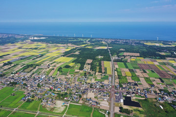 新潟県胎内市の空撮