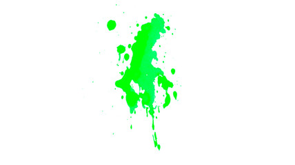 Fototapeta na wymiar Green paint splash isolated on white background