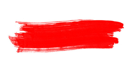 Red watercolor smeat background. Red watercolor brush