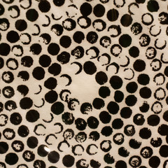 A spiral pattern on a napkin at a store