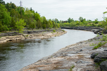 Fototapeta na wymiar Black River near Fort Drum, New York