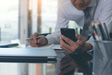 Business man working at office