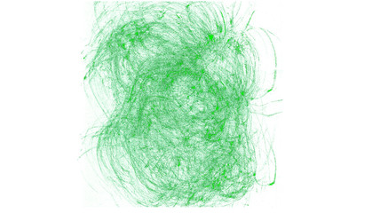 Abstract background with green ink scratches